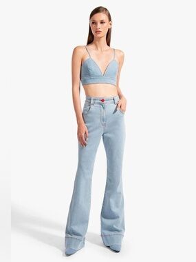 STAUD Austin Denim Pants Flare Jeans